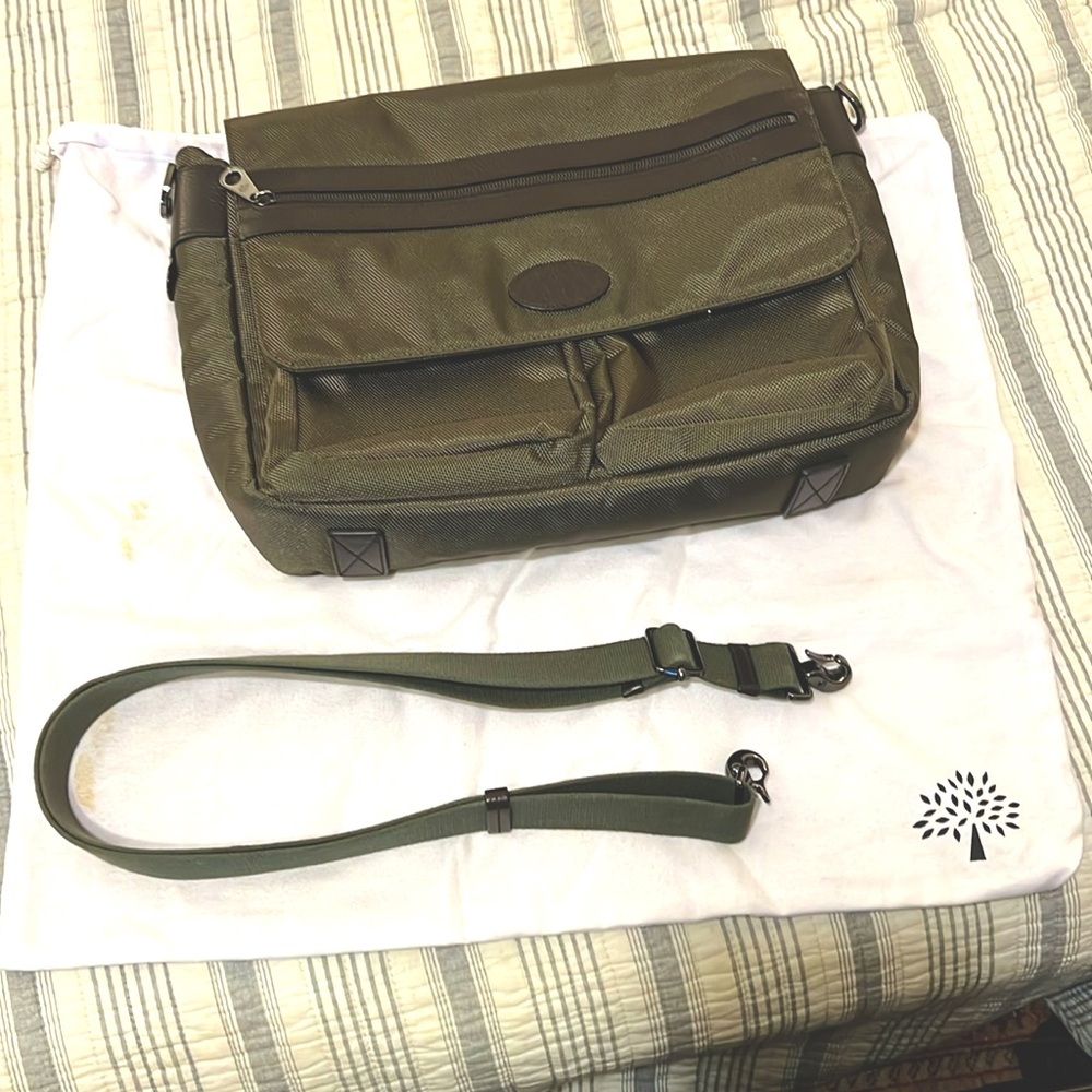 Mulberry Logo-Stamp Nylon Briefcase